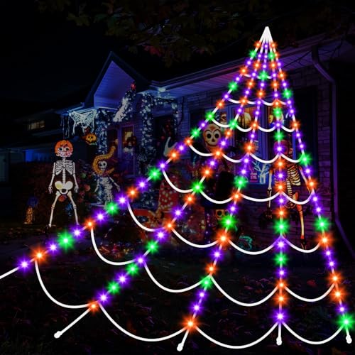 Halloween Decorations Spider Webs Lights