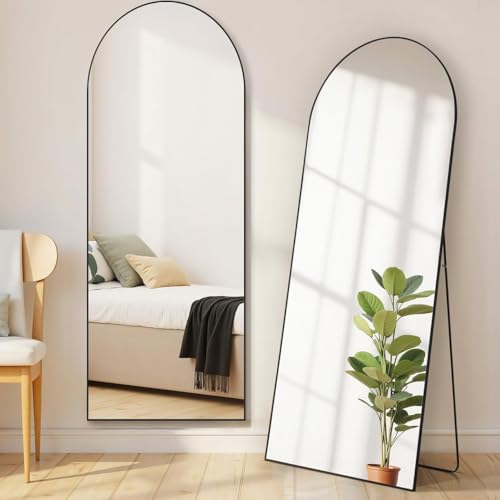 21"x64" Mirror Full Length (Basic Black-arched / 64"L x 21"W)