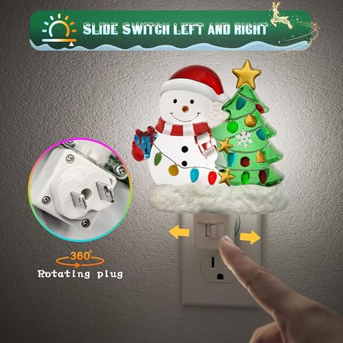 Christmas Tree & Snowman Night Light (Christmas tree and snowman-5000K / 1 Pack)