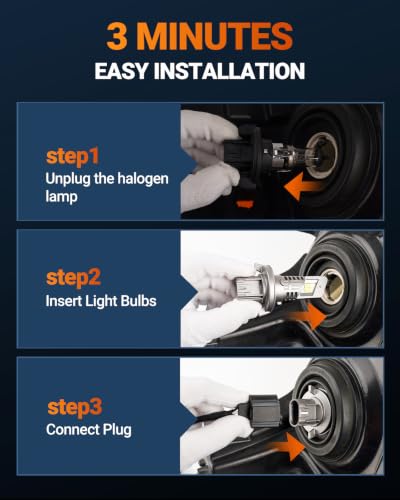 H13 Bulbs with 6500K White Light (9008/H13)