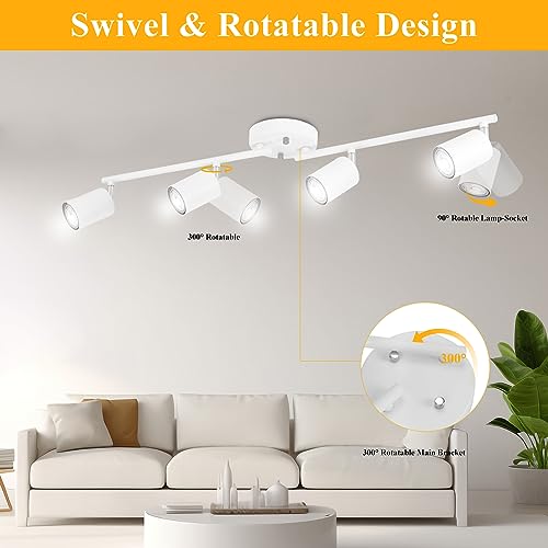 LED 4 Light Track Lighting Kit (4 Light-white)