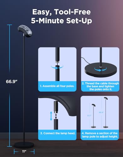 Torchiere Floor Lamp Work with Matter