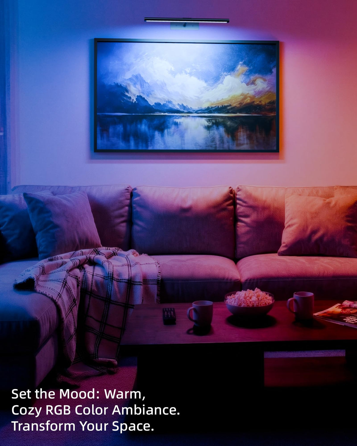Picture Light for Wall (RGB-Black / 16inch)