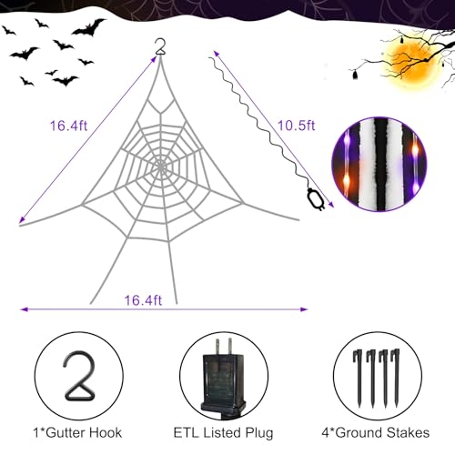 Spider Webs Halloween Decorations Outdoor