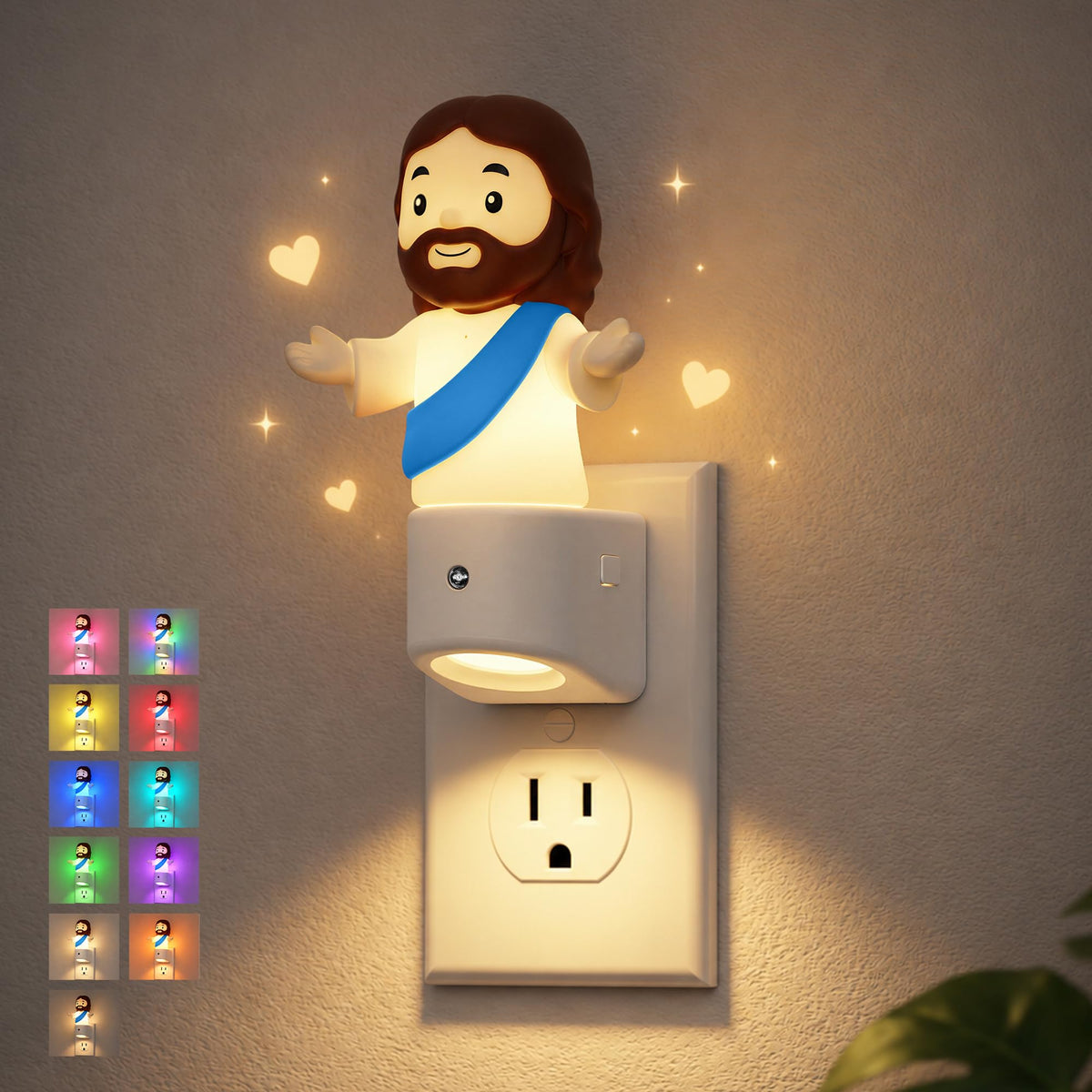 Night Light for Kids (Jesus-blue / 1 Pack)