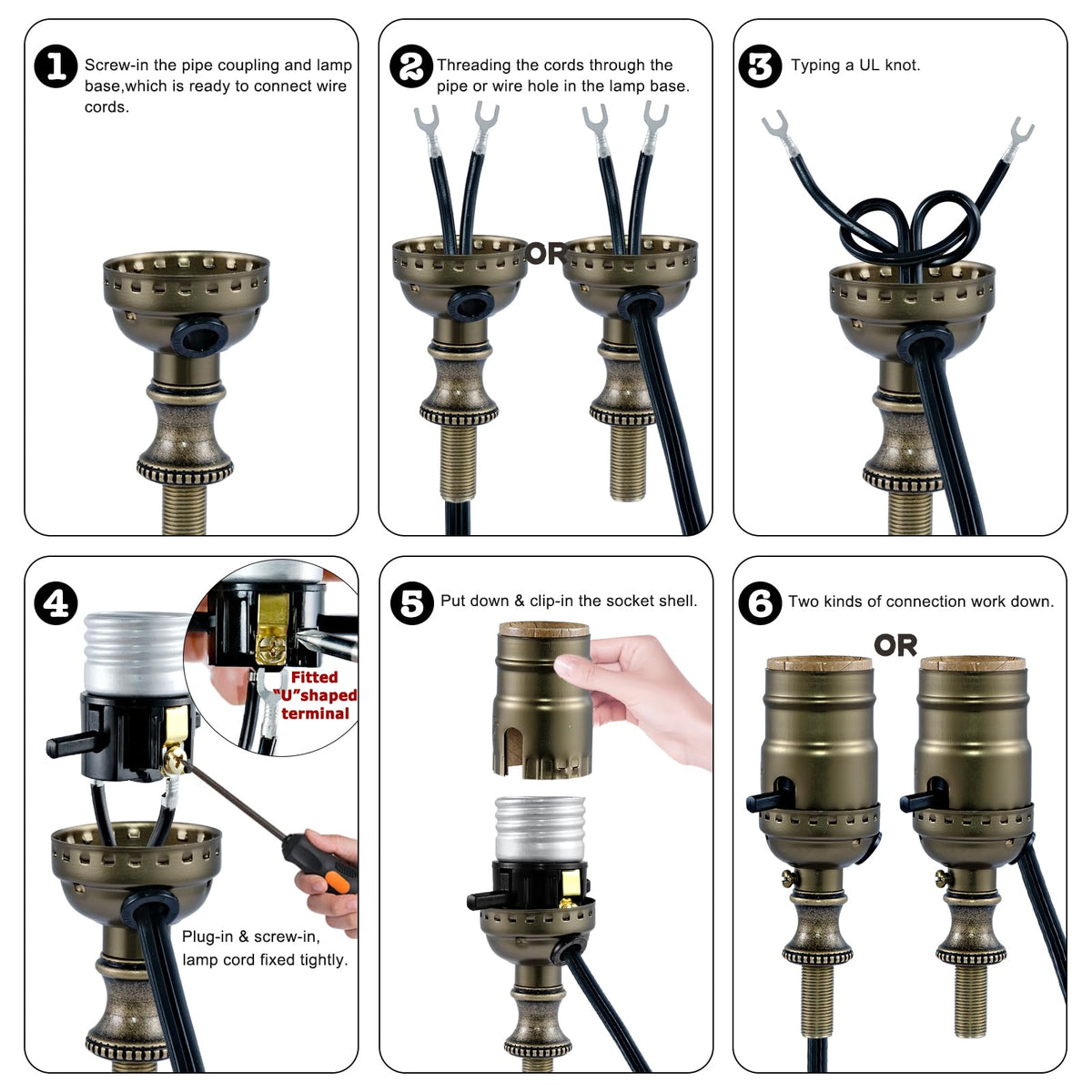 Lamp Rewire Kit (Bronze)
