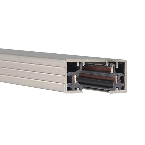H Track 8FT Single Circuit Field Cuttable 120V Track for H Style 3 (Brushed Nickel / 8 Feet / H-Series)