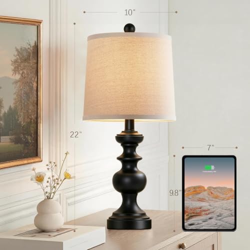 Farmhouse Table Lamp Set of 2