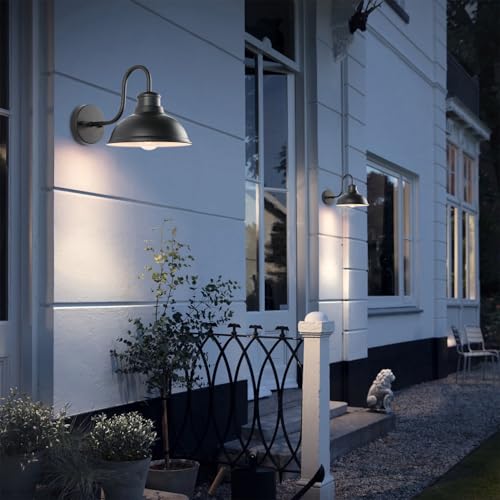12" Barn Light Outdoor Wall Lights 2 Pack Large Exterior Lighting Fixtures (11.75*9.5*16 inches)