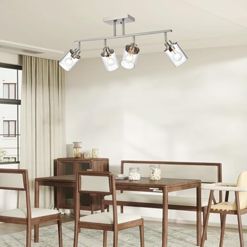 4 Light Track Lighting Kit Brushed Nickel Track Lighting Fixtures (Brushed Nickel / 4 Light)