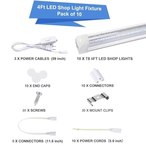 4FT LED Shop Light Garage Lights