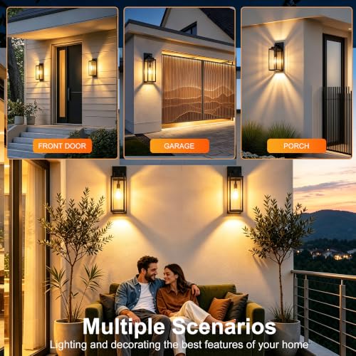 19 Inch Motion Sensor Dawn to Dusk Outdoor Sensor Light Fixture Waterproof Porch Lights Anti (19 Inch)