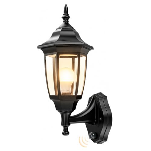 Dusk to Dawn Plastic Outdoor Wall Light Fixtures (Black / Dusk to Dawn-Plastic)