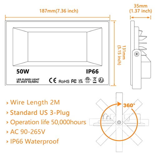 LED Flood Light Outdoor 50W