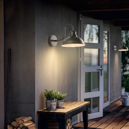 12" Barn Lights Outdoor Gooseneck Large Exterior Lighting Fixtures (11.75*9.5*16 inches)