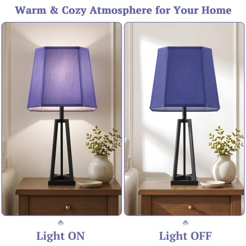 Rectangle Lamp Shades Set of 2 (Dark Blue)