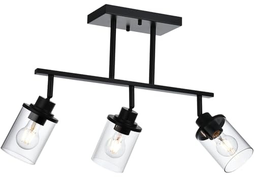 Black Track Light Fixtures Ceiling (Black / 3 Light)