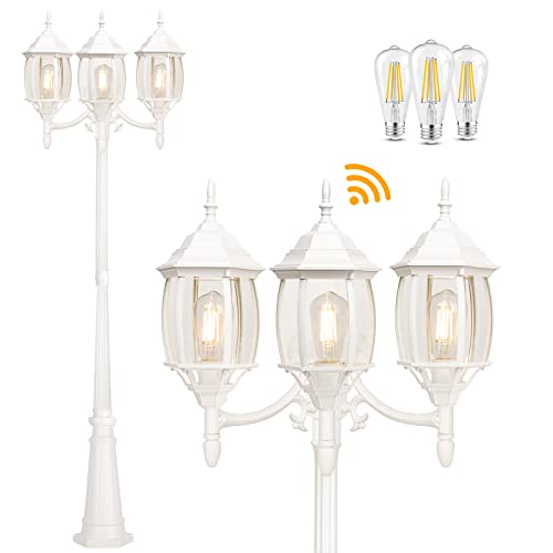 Dusk to Dawn Sensor Outdoor Lamp Post Light 3 (White (with sensor))