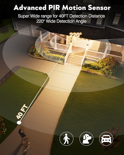 16.4" Motion Sensor Outdoor Lights (Oil-Rubbed Bronze / 2-pack)