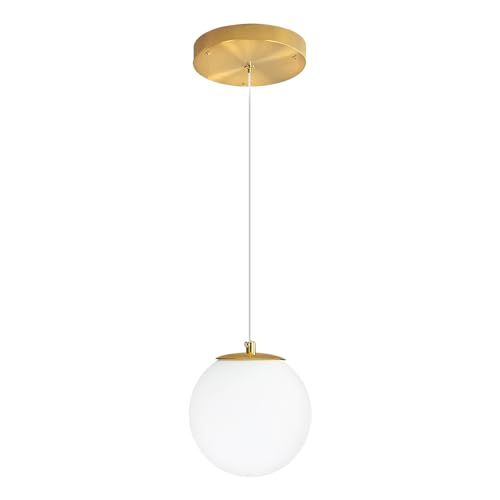 Pendant Lighting Gold Globe Pendant Light Fixture (Gold-White / Globe 1-Light)