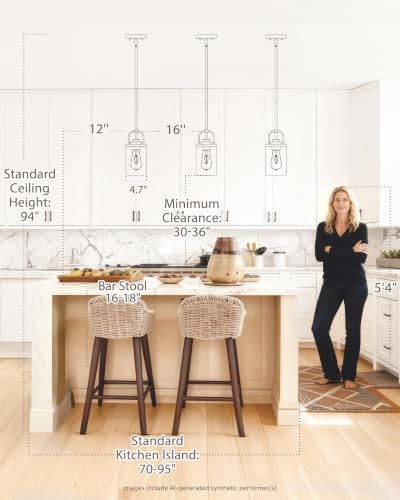 Modern Kitchen Pendant Lighting Over Island