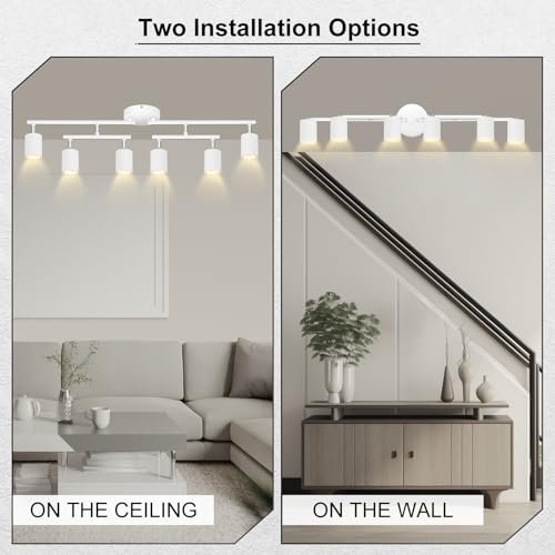 6 Light Track Lighting Fixtures Ceiling (6 light-white)