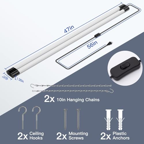 10 Pack 4FT LED Shop Light (Black)