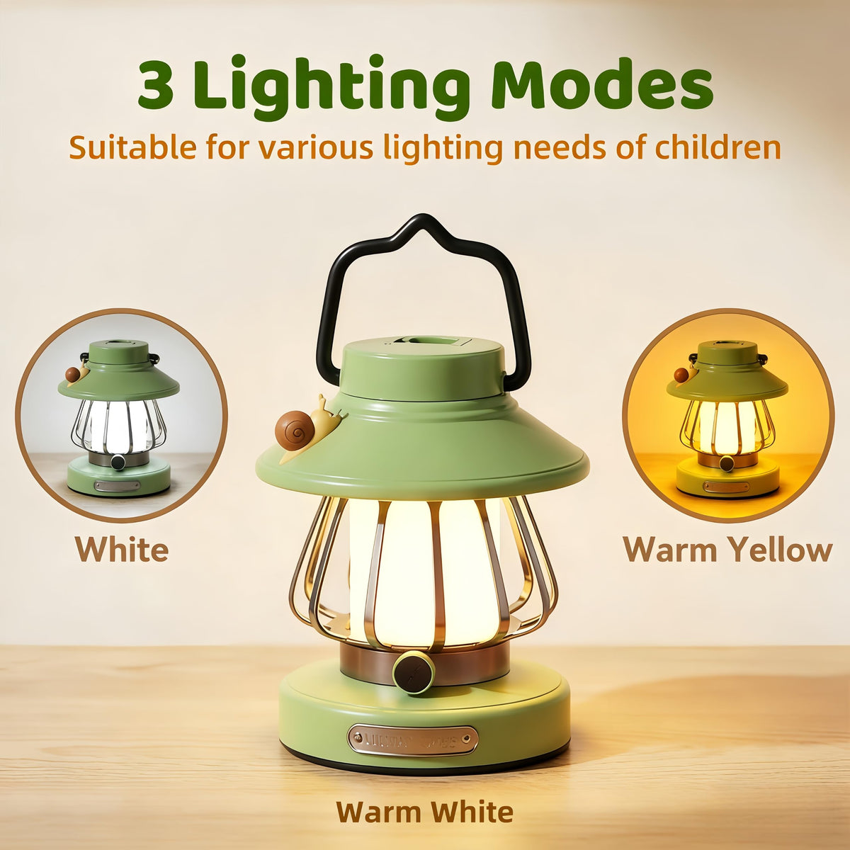 Kids Lantern Night Light (Green)