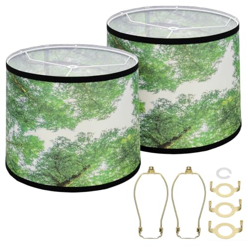 Drum Lamp Shades Set of 2 (Spring Forest)