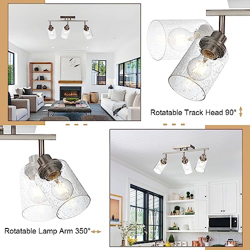 3 Light Rotatable Track Lighting Kit (Brushed Nickel / 3-Light)