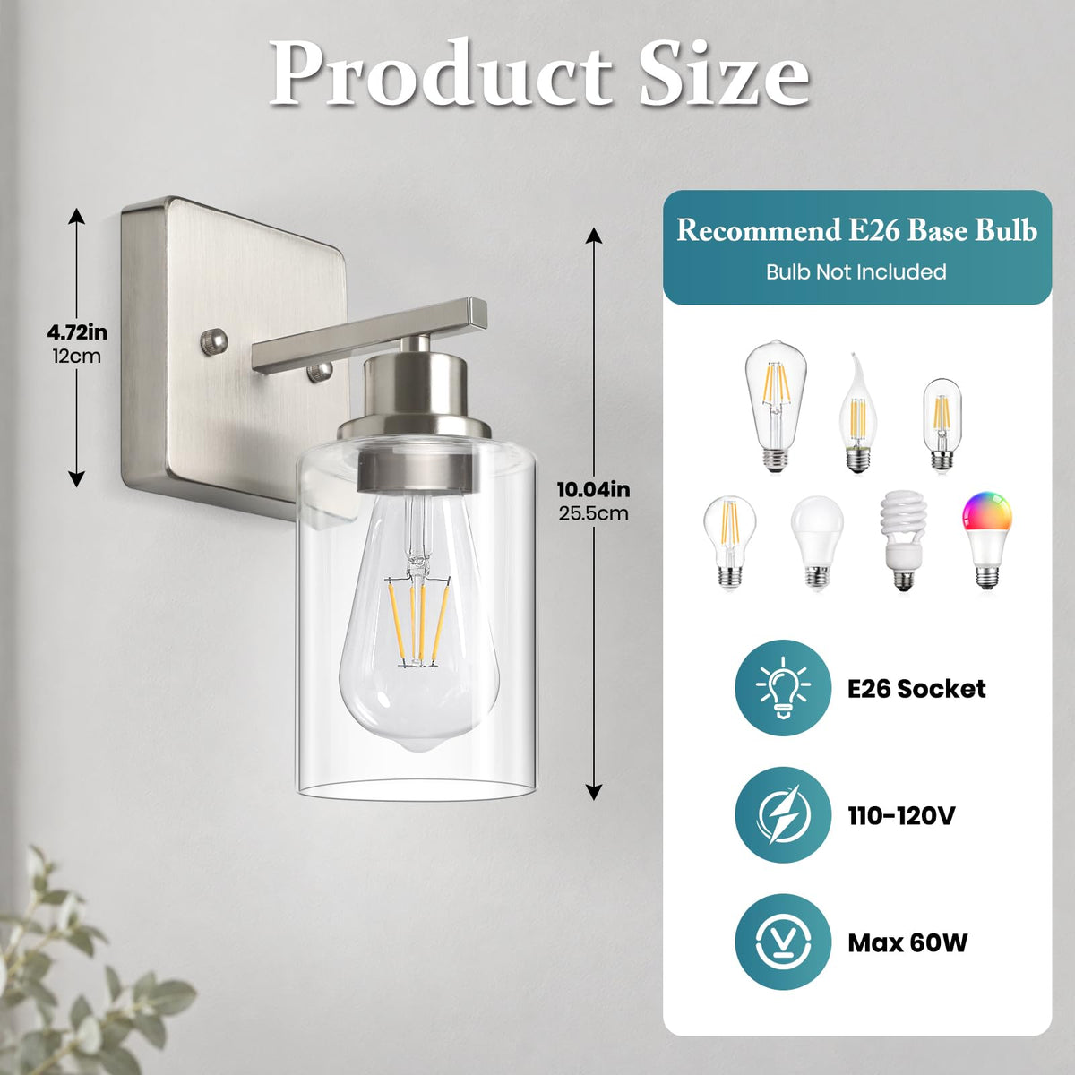 Wall Sconces Set of Two (Brushed Nickel 2ps / 1 Light)