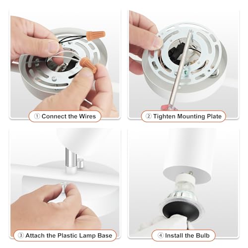 White Track Lighting (White / 13.35" 3 Light Track Light)