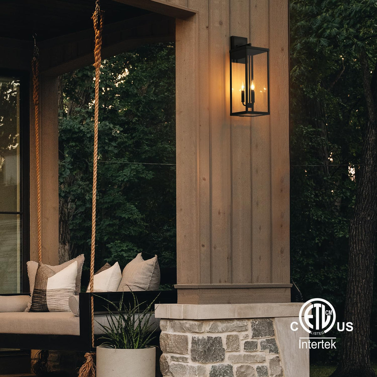 24" Outdoor Wall Sconce (Matte Black / 24-inch)