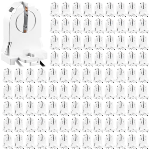 100 Pack Non Shunted LED Tombstones T8 T12 Lamp Holder (with Wire)