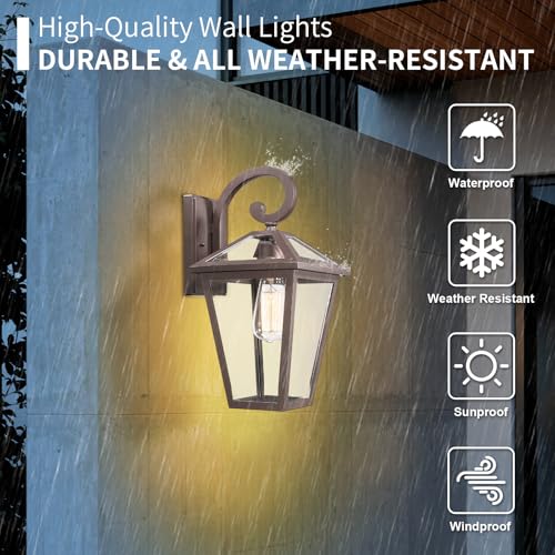 Outdoor Light Fixtures Wall Mount (Oil-Rubbed Bronze-1 PACK / Medium)