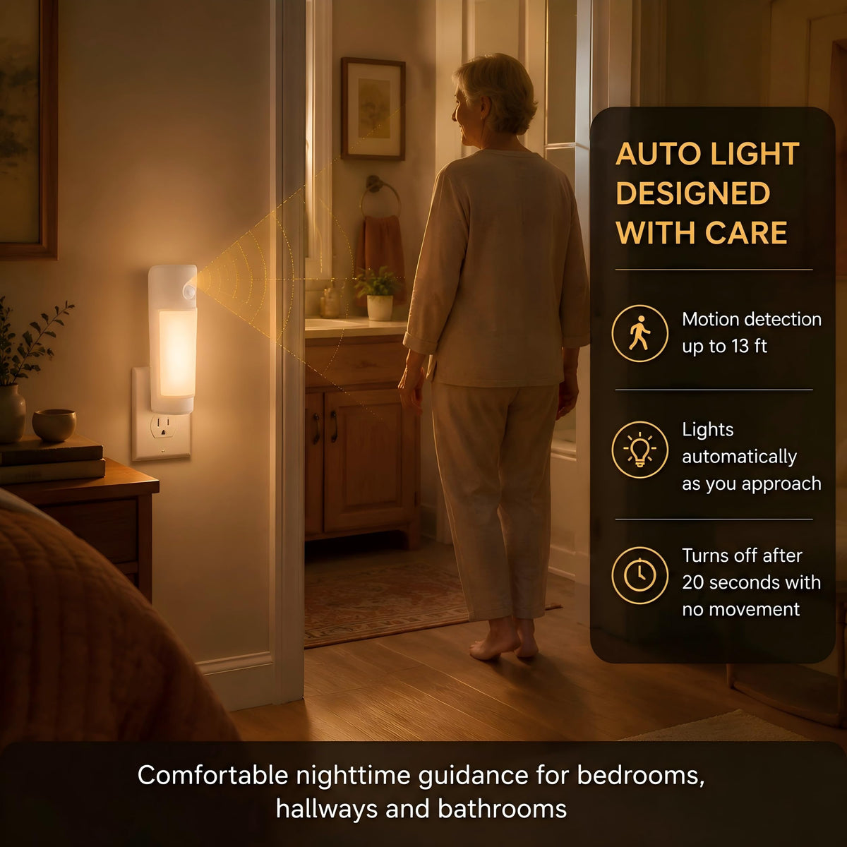 2 Pack Emergency Home Power Failure Night Light 4 in 1 Flashlight