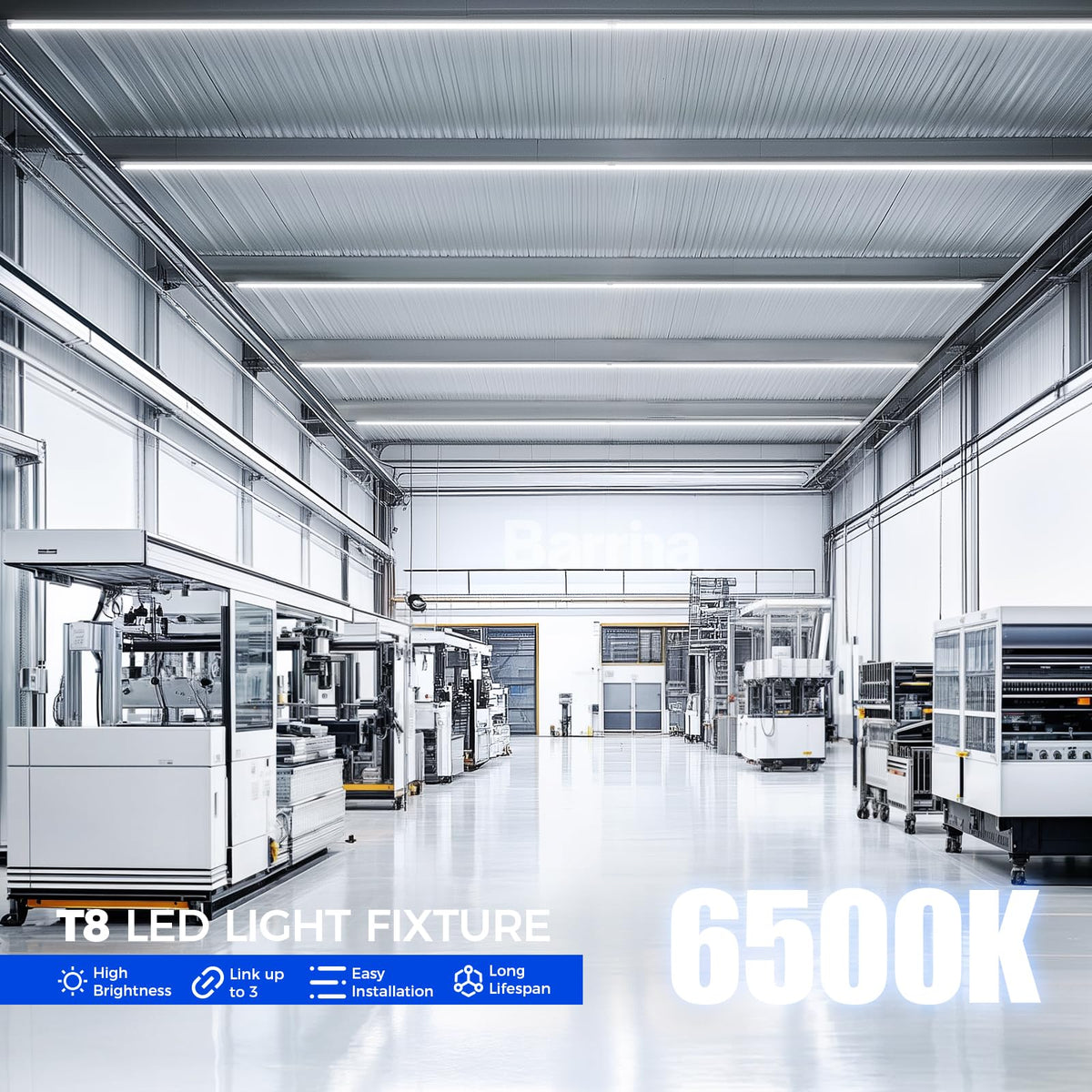 T8 LED Shop Lights 8FT (6500K / 8ft-4 Packs-100w)