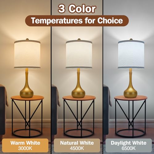 23" Farmhouse Table Lamp Set of 2 for Living Room Bedroom (‎Golden / 23")