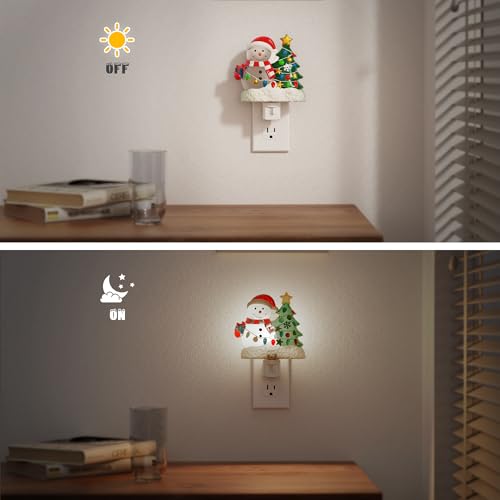 Christmas Tree & Snowman Night Light (Christmas tree and snowman-5000K / 2 Pack)