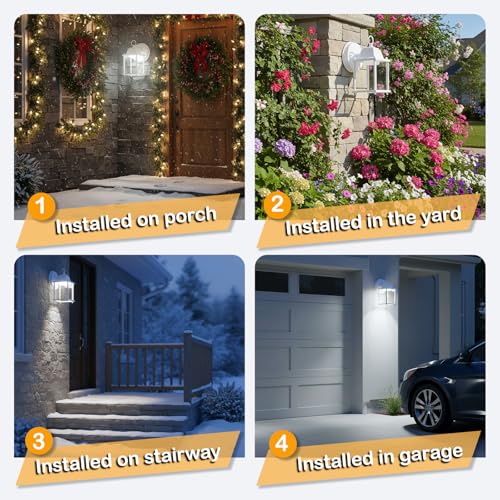 Outdoor Wall Light Fixture (5000K White / 2-pack)