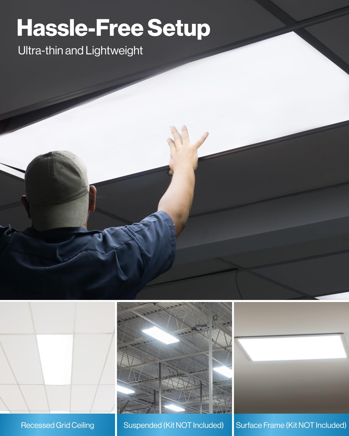 Sunco 6 Pack 2x4 LED Flat Panel Lights (White - 3CCT / 6 Pack (2x4))