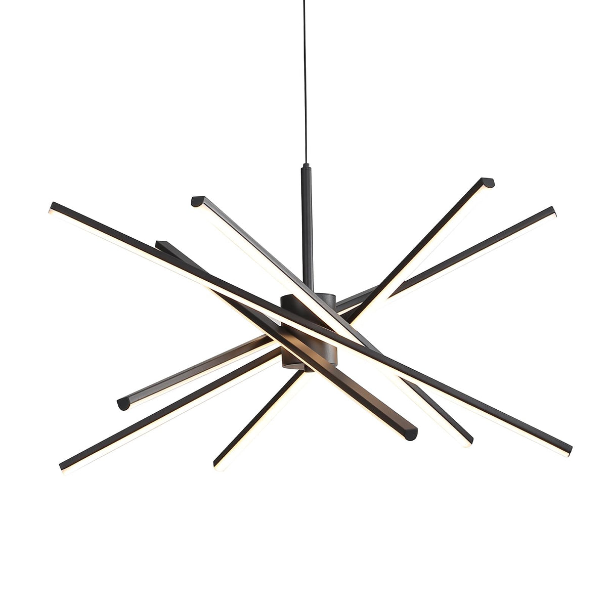Black 33 inches Modern Sputnik Chandelier 90W LED Chandeliers (Black / 33Inch)