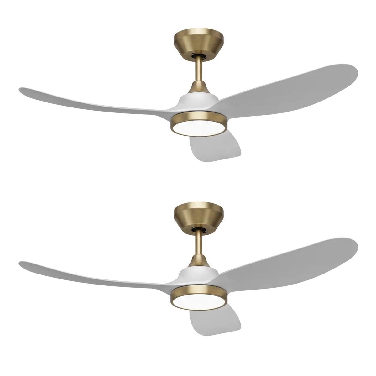 2 Pack 42 Inch Ceiling Fan with Lights (White & Gold / 42 inch)