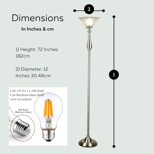 Floor Lamp 72 (Brushed Nickel)