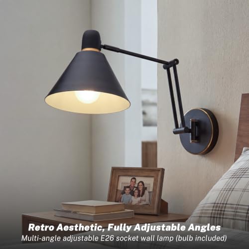 OSYNNIQ Wall Sconce Light with Adjustable Swing Arm for Bedside Reading (STYLE 3)