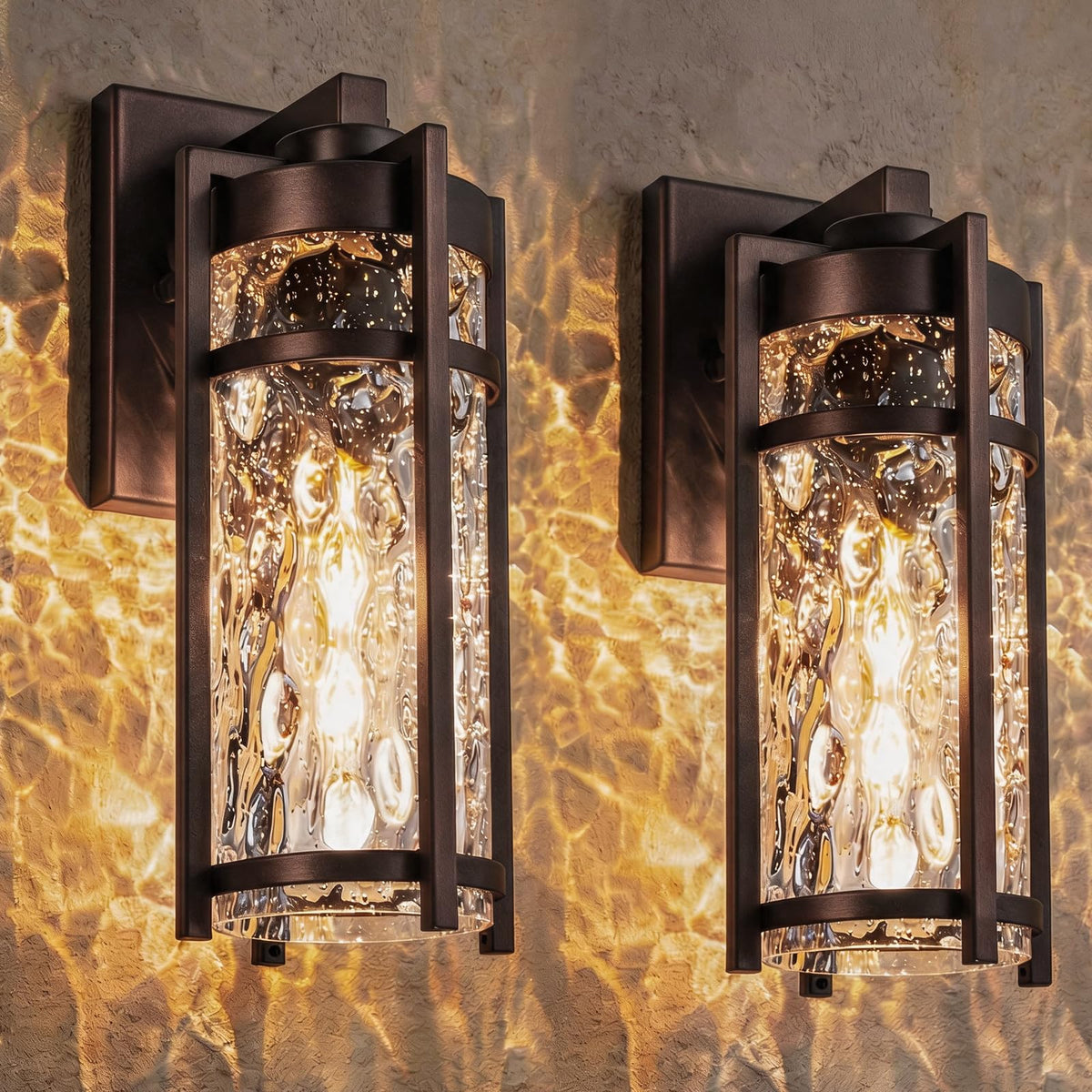 Outdoor Wall Light Fixtures (Oil-Rubbed Bronze)