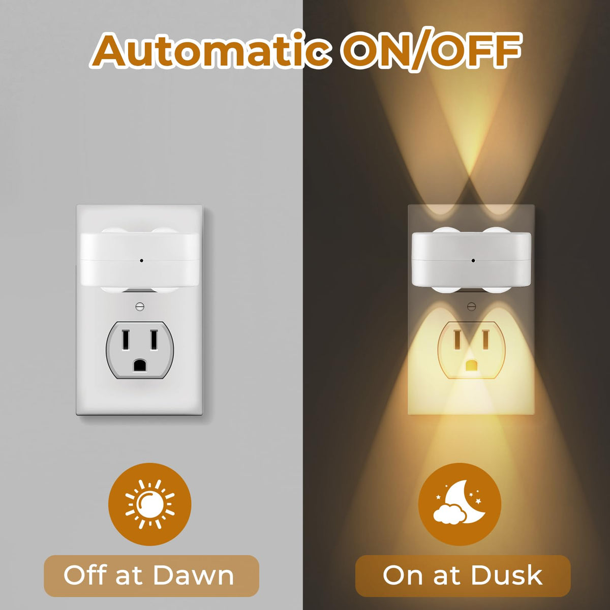 4 Pack LED Night Light Plug into Wall (Soft White)