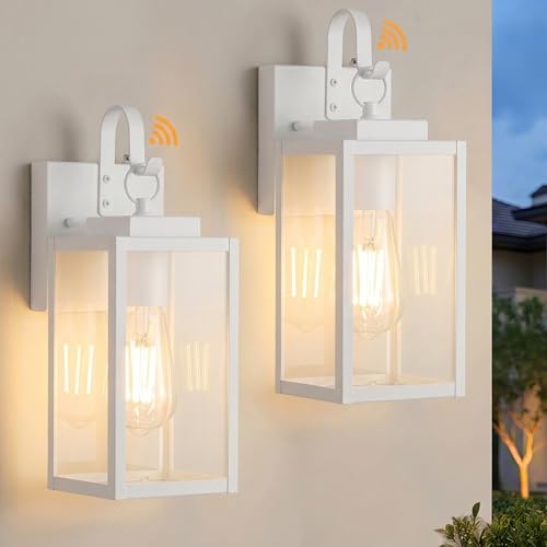 2 Pack 11.8" White Dusk to Dawn Wall Mount Porch Light (11.8'' 2 PACK / White)