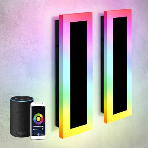 18" LED Linear Wall Sconce 2 Pack (Black)