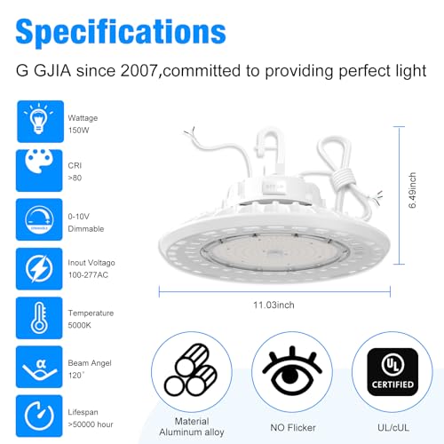 4PACK UFO LED High Bay Light (150-4PACK-W)